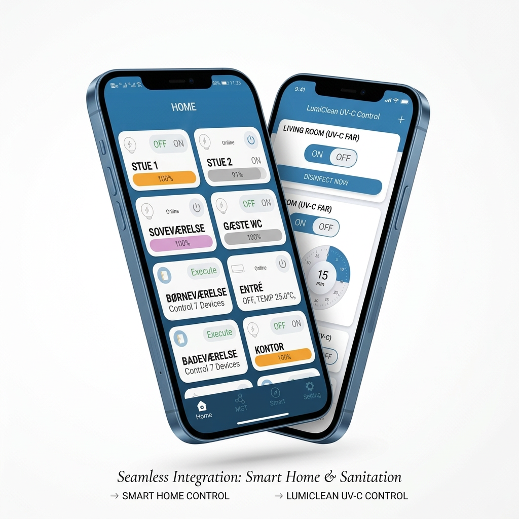 Lumiclean LC-7F styret via mobil app